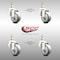 Service Caster 3 Inch 316SS Gray Polyurethane Wheel Swivel 12mm Threaded Stem Caster Set SCC-SS316TS20S314-PPUB-M1215-4 - alternate 3